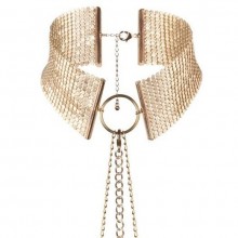 Ошейник из металлической сетки «Desir Metallique Collar» от компании Bijoux Indiscrets, цвет золотой, размер OS, 0145, One Size (Р 42-48)