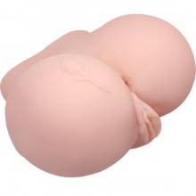 Мастурбатор вагина-анус с вибрацией «Crazy Bull Vagina and Ass» от компании Baile, цвет телесный, BM-009107Z-1, из материала TPR, длина 22.5 см., со скидкой