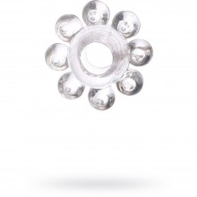 Гелевое эрекционное кольцо-цветок от компании ToyFa, цвет прозрачный, 818001-1, из материала ПВХ, длина 1.8 см., со скидкой