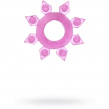 Гелевое эрекционное кольцо-звезда от компании ToyFa, цвет розовый, 818002-3, из материала ПВХ, длина 1.8 см.
