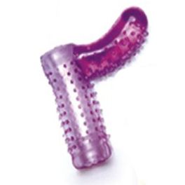 Насадка на фаллос со стимулятором клитора от компании SexToy, цвет фиолетовый, 00074-3, из материала TPE, длина 4 см.