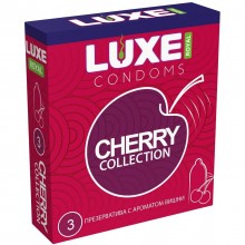 Презервативы Luxe «Royal Cherry Collection» с ароматом вишни, упаковка 3 шт, длина 18 см.