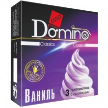 Ароматизированные презервативы «Domino» с ароматом ванили от компании Luxe, упаковка 3 шт., 3 мл., со скидкой