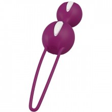 Силиконовые вагинальные шарики «Smartballs Duo White - Grape» от компании Fun Factory, цвет фиолетовый, 34165, длина 17 см.