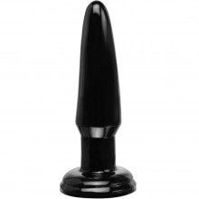 Анальная пробка «Beginner s Butt Plug» из коллекции Basix Rubber Worx от PipeDream, цвет черный, PD4267-23, из материала TPR, длина 10.9 см., со скидкой