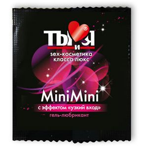 Женский сужающий гель-лубрикант «MiniMini» из серии «Ты и Я» в одноразовой упаковке от лаборатории Биоритм, 4 мл.