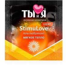 Разогревающий гель-лубрикант «Stimulove Light» из серии «Ты и Я» в одноразовой упаковке от лаборатории Биоритм, объем 4 гр, LB-70017t, цвет прозрачный, 4 мл.