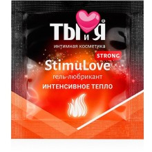 Разогревающий гель-лубрикант «Stimulove Strong» из серии «Ты и Я» в одноразовой упаковке от лаборатории Биоритм, объем 4 гр, LB-70016t, 4 мл.