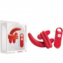 Мини-вибратор с 7 функциями «Climax Clicks» от компании Topco Sales, цвет красный, 810267, из материала ПВХ, длина 11.5 см., со скидкой