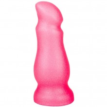Гелевая анальная пробочка с приплюснутым кончиком от компании Биоклон, цвет розовый, 438100, бренд LoveToy А-Полимер, из материала ПВХ, длина 13 см.