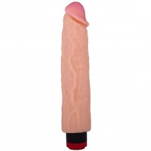 Вибратор-реалистик с розовой головкой от компании Биоклон, цвет телесный, 803400, из материала Неоскин, длина 26.5 см.