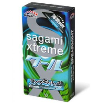 Японские презервативы «Sagami Xtreme Mint» с ароматом мяты, длина 19 см.