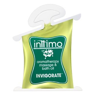 Масло для массажа «Inttimo Invigorate» с ароматом эвкалипта и лимона от компании Wet, объем 10 мл, 23917, бренд Wet Lubricant, 10 мл., со скидкой