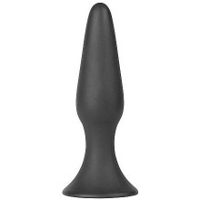 Анальная втулка «Silky Buttplug Medium» от компании Shots Media, цвет черный, SHT179BLK, коллекция Shots Toys, длина 12.5 см.