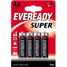 Батарейки «Eveready Super R6» типа AA от компании Energizer, упаковка 4 шт, 637084, 4 мл.