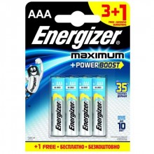 Батарейки «Energizer MAX» типа AAA, упаковка 4 шт, E300248500, 4 мл., со скидкой