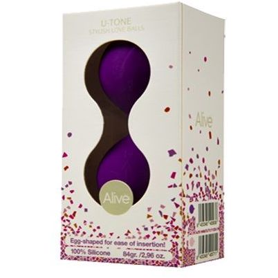 Вагинальные шарики «U-Tone» на силиконовой сцепке от компании Adrien Lastic, цвет фиолетовый, 40563, длина 18 см.