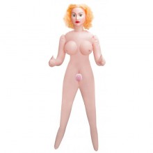 Реалистичная кукла с вибрацией «Slutty Angel» от компании Shots Media, цвет телесный, SLI154, длина 13 см.