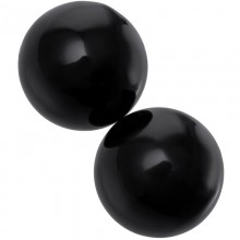 Вагинальные шарики из стекла от компании Sexus Glass, цвет черный, 912229, диаметр 2.5 см.