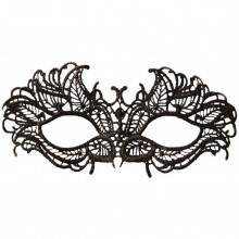 Нитяная маска с листиками из коллекции Theatre от компании ToyFa, цвет черный, 708020, из материала Ткань, со скидкой