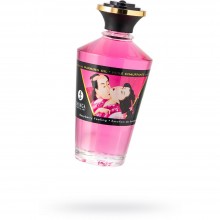 Массажное интимное масло с ароматом малины от компании Shunga, цвет розовый, объем 100 мл, 2201, 100 мл.