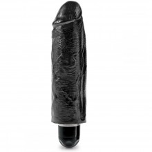 Вагинальный вибратор-реалистик «6 Vibrating Stiffy» из коллекции King Cock от компании PipeDream, цвет черный, PD5521-23, длина 15.2 см.