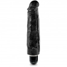 Вагинальный вибратор-реалистик «7 Vibrating Stiffy» из коллекции King Cock от компании PipeDream, цвет черный, PD5522-23, длина 21.6 см.