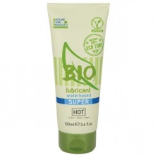 Органический лубрикант на водной основе «Bio Super» от компании Hot Products, объем 100 мл, 44171, цвет зеленый, 100 мл.