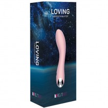 Изогнутый женский вибростимулятор «Loving» для точки П от компании RestArt, цвет розовый, RA-314, из материала Силикон, длина 18 см.