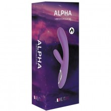 Вагинальный вибратор «Alpha» с клиторальным отростком и нагревом от компании RestArt, цвет фиолетовый, RA-317, длина 19 см.