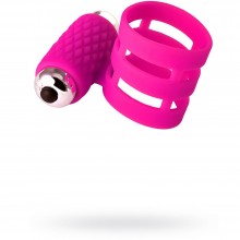Виброкольцо «Adma» со съемной пулей от компании Dibe, цвет розовый, GOX-55-3, из материала Силикон, длина 8 см.