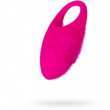 Виброкольцо со стимулирующей щеточкой «Jamie» от компании Dibe, цвет розовый, GOX-17-3, диаметр 3 см.