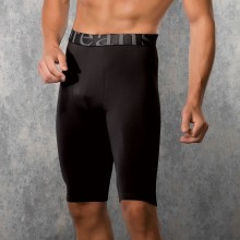 Длинные мужские боксеры с надписью от компании Doreanse, цвет черный, размер XL, DOR1785-BLK-XL, из материала Хлопок