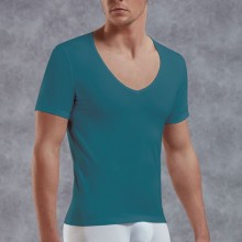 Мужская футболка с V-образным вырезом и коротким рукавом от компании Doreanse, цвет зеленый, размер M, DOR2820-GRN-M