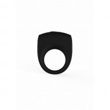 Вибрирующее кольцо «Black» классической формы от компании Shots Media, цвет черный, SH-BGT002BLK, из материала Силикон, диаметр 2.8 см., со скидкой
