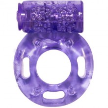 Эрекционное кольцо с вибрацией «Rings Axle-Pin Purple» из коллекции Lola Rings, цвет фиолетовый, 0114-81Lola, из материала TPR, длина 4.5 см.