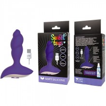 Спиральный вибростимулятор на основании от компании Sweet Toys, цвет фиолетовый, st-40164-5, длина 8.5 см.