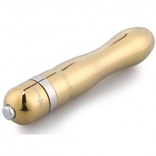 Женский вибратор металлический классической формы от компании NoTabu, цвет золотой, ntu-80426, длина 10.5 см., со скидкой