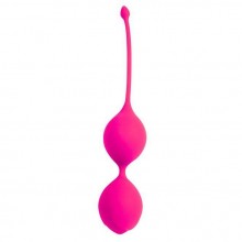 Шарики вагинальные на силиконовой сцепке от компании Cosmo, цвет розовый, csm-23008-25, диаметр 3 см.