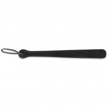 Длинная шлепалка с петлей у рукояти от компании Пикантные Штучки, цвет черный, DP120, длина 47 см.