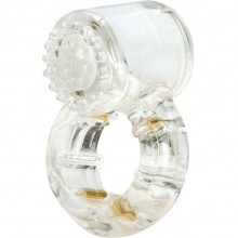 Эрекционное кольцо с вибрацией «Climax Gems Quartz Ring» от компании Topco Salers, цвет прозрачный, TS1006136, бренд Topco Sales, из материала TPE, диаметр 3.8 см.