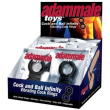 Эрекционное кольцо «Adam Male Toys Cock & Ball Infinity» от компании Topco Sales, цвет черный, TS1486001, длина 9 см.