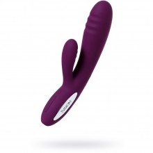Вагинальный вибратор с клиторальным отростком «Adonis» от американского бренда Svakom, цвет фиолетовый, SLDV03AVIO, цвет вишневый, длина 20 см.