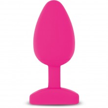 Нежная анальная пробка «Gvibe Gplug Bioskin» от компании Fun Toys, цвет розовый, FT10233, длина 10.5 см., со скидкой
