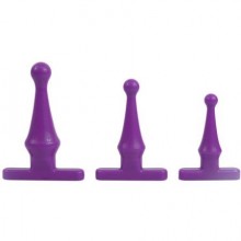 Набор анальных стимуляторов «Climax Anal Tush Teaser Training Kit» от компании Topco Sales, цвет фиолетовый, TS1070203, длина 13.3 см.