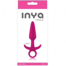 Анальная пробка маленькая розовая с держателем «Inya - Prince - Small - Pink» от компании NS Novelties, цвет розовый, NSN-0551-34, длина 11.4 см., со скидкой