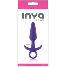Анальная пробка маленьткая фиолетовая с держателем «Inya - Prince - Small - Purple» от компании NS Novelties, цвет фиолетовый, NSN-0551-35, из материала Силикон, диаметр 2 см.