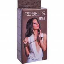 Наручники «Maya Brown» на цепочке от компании Rebelts, цвет коричневый, размер OS, 7745-02rebelts, длина 22.5 см.