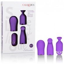 Набор из перезаряжаемой вибропули с насадками «Silhouette S21» от компании California Exotic Novelties, цвет фиолетовый, SE-4596-10-3, бренд CalExotics