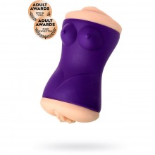 Мастурбатор двусторонний «Yara» от компании JOS, цвет фиолетовый, 784004, из материала TPR, длина 17.5 см.